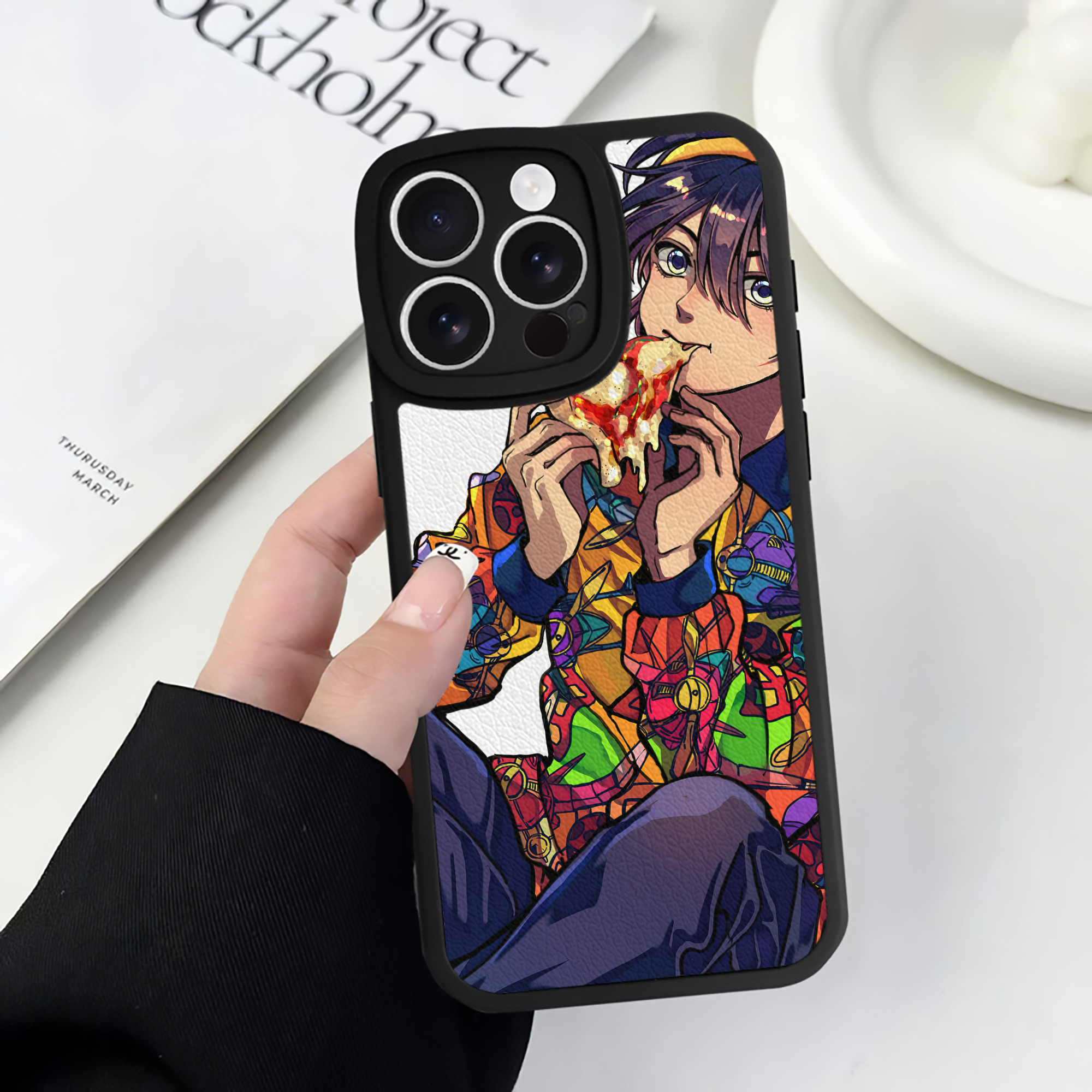 （画像用） ジョジョの奇妙な冒険 JoJo's Bizarre Adventure 【iPhone 16シリーズ対応】シリコンスマホケース（レザー調） 材質：シリコン
